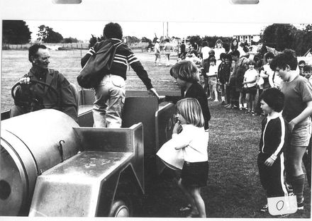 Gala Day event - children climbing into 'Tootle'