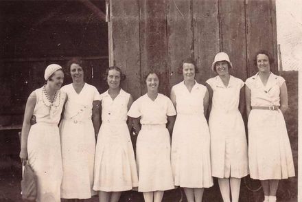 Group of female members, Foxton Tennis Club, c.1930
