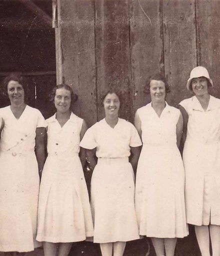 Group of female members, Foxton Tennis Club, c.1930