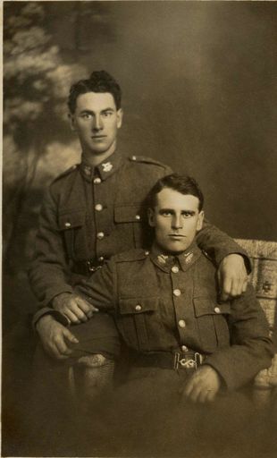 Rhys Jones (left) & young man (unidentified), both in military uniform