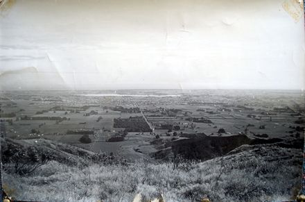 View from Arapaepae Ridge across Levin, c.1970's ?