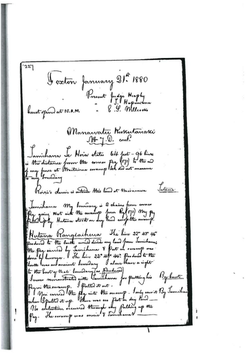 Otaki Maori Land Court Minutebook - 21 January 1880.