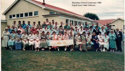 Manakau School 75th Jubilee 1963 pupils 1948- 1958 era