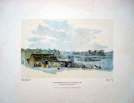 "On Lake Papaitonga, Horowhenua, in the Manawatu, ca. 1863" by Charles Decimus Barraud (1822-97)