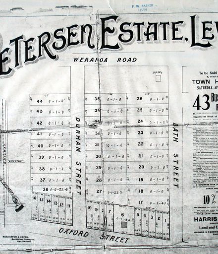 Subdivision Plan of the Petersen Estate.