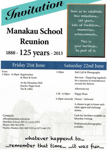Manakau school 125 jubilee invitation 1 - Resource cover image