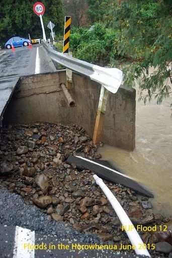 Flood 12 Repairing the washout in the Waikawa River June 2015