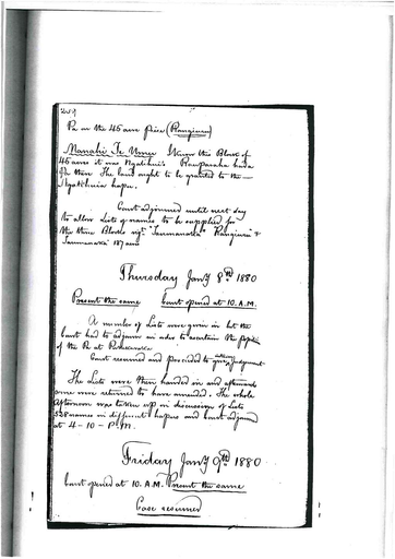 Otaki Maori Land Court Minutebook - 9 January 1880.