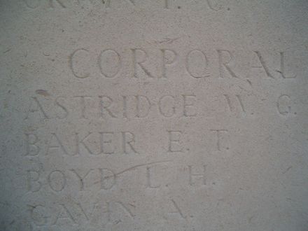 William George ASTRIDGE memorial