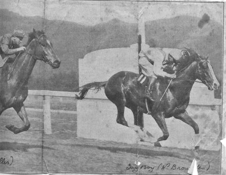Racehorse 'Gay Boy' Winning at Trentham, 1936