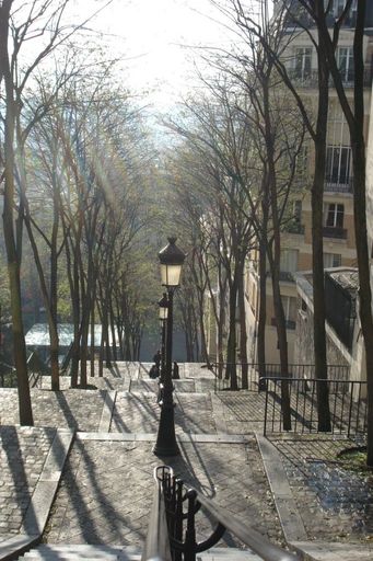 Looking down the steps en route to La Basilique du Sacré Coeur de Montmartre