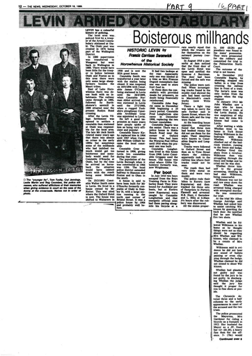 Levin armed constabulary has colourful history