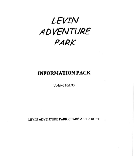Levin Adventure Park Information Pack
