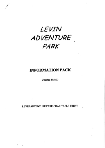 Levin Adventure Park Information Pack
