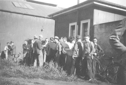 Woolpack and Textiles - Workers at Opening, 1933