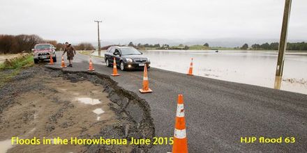 Flood 63 A newly resealed section of Waikawa Beach Road washed out Photo Mark Mitchell