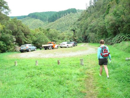 Carpark at end of Manakau North Road