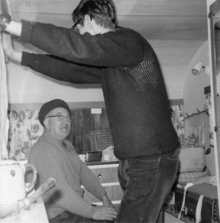 Russel Field (foreground) of Field's Apiaries and employee "Brownie" 1967-68 season - Resource cover image