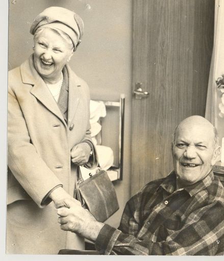 Mrs Blake, on P.N. Hospital Board, visiting patients