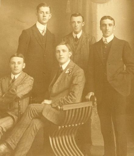 Group of five gentlement. c1914-18?