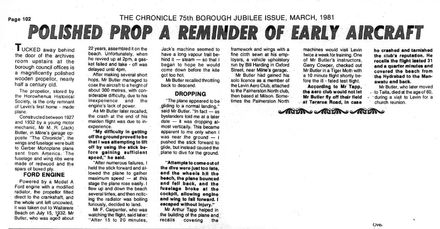 Polished Prop a Reminder of Early Aircraft