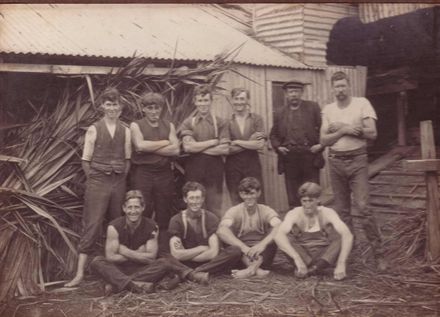 Flax workers at 'Weka Mill', Shannon, c.1914