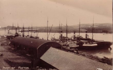 Ships at Port of Foxton, 1906