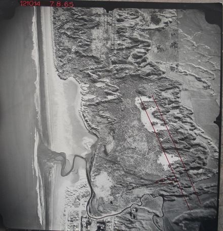 Waitohu Stream mouth, 1965