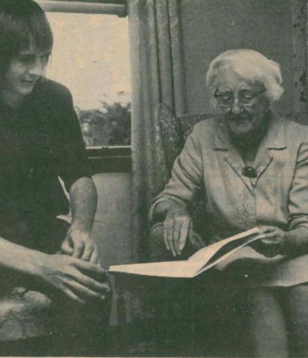 Mrs M S Bartholomew and grandson Ian in 1974