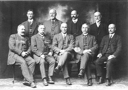 Flax Millers With County Chairman (G.A. Monk), 1919