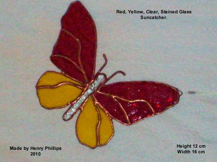 Red Yellow clear butterfly