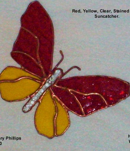 Red Yellow clear butterfly
