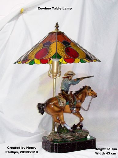Cowboy table lamp