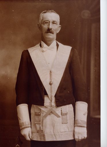 E. S. Lancaster in Lodge regalia
