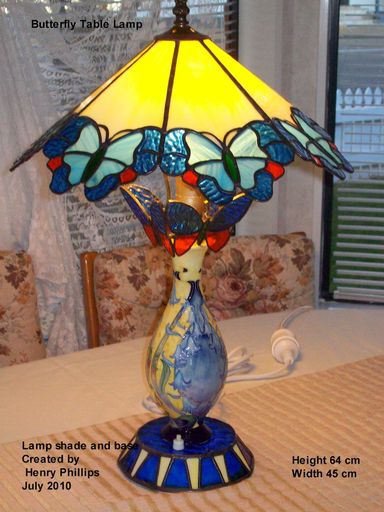 Butterfly stained Glass table lamp