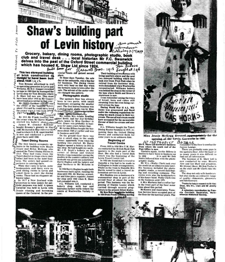 Shaw’s building part of Levin History