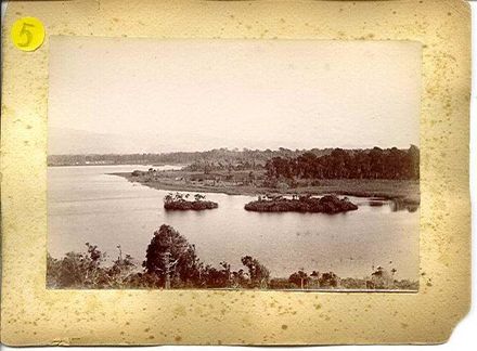 Lake Horowhenua and artificial islands