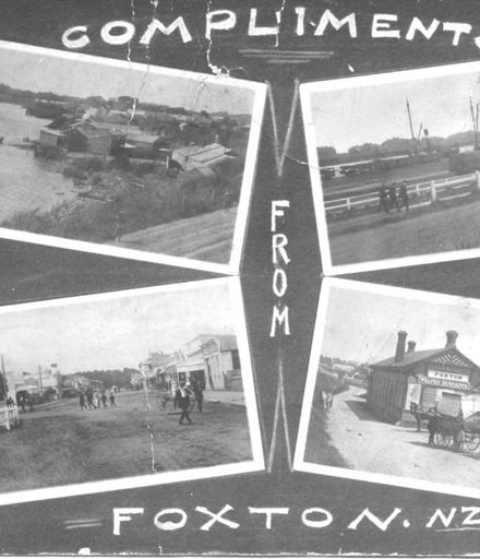 Postcard Showing 4 Scenes of Foxton, c.1910