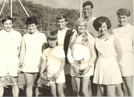 Trophies presented by Waitarere Tennis Club