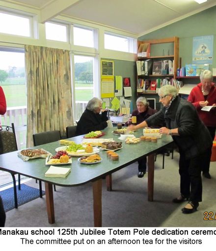 The committee put on an afternoon tea for the visitors