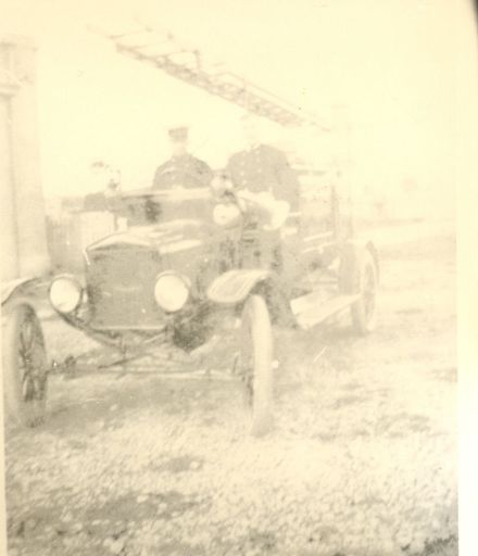 Tom Sunley driving new Fire Engine, c.1920