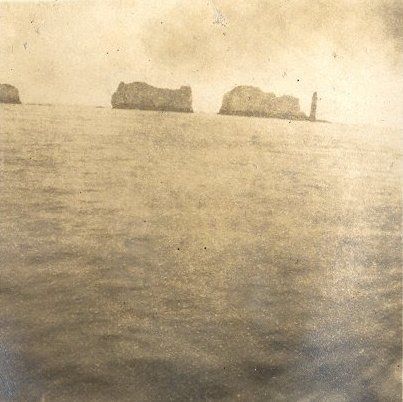 Ocean view with 2 islands and lighthouse