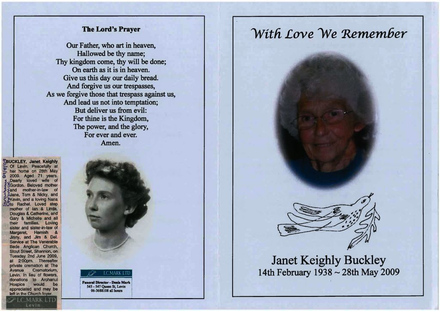 BUCKLEY, Janet Keighly 14 Feb 1938 28 May 2009 Shannon - Resource cover image