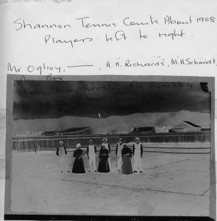 Shannon Tennis Courts, c.1908 - Negative