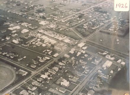 Aerial view of central Levin, 1926 or 1929