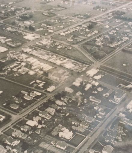 Aerial view of central Levin, 1926 or 1929