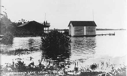 Boathouse, Lake Horowhenua, c.1913