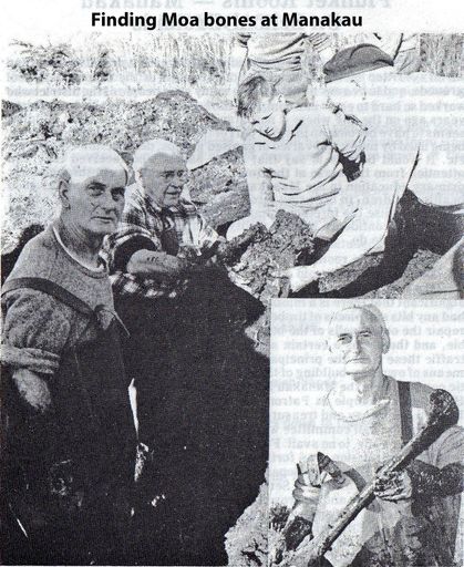 Finding Moa bones at Manakau