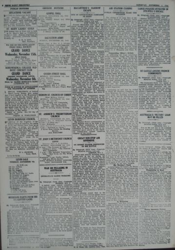 Air Station Closing (other news items & Public Notices), 1944