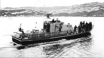 T.S. Tutira cadets on HMNZS Tamurie, 1969